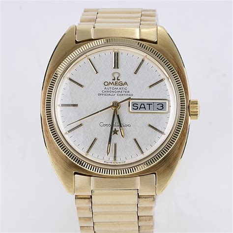 old omega gold watches 1970s|omega constellation 1970 price.